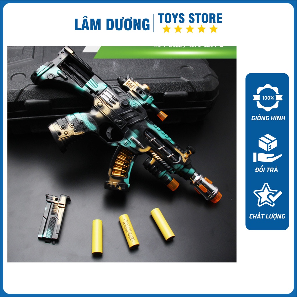 Súng nhựa chạy pin AK 47 phát đèn nhạc cho bé trai đồ chơi trẻ em LÂM DƯƠNG TOYS