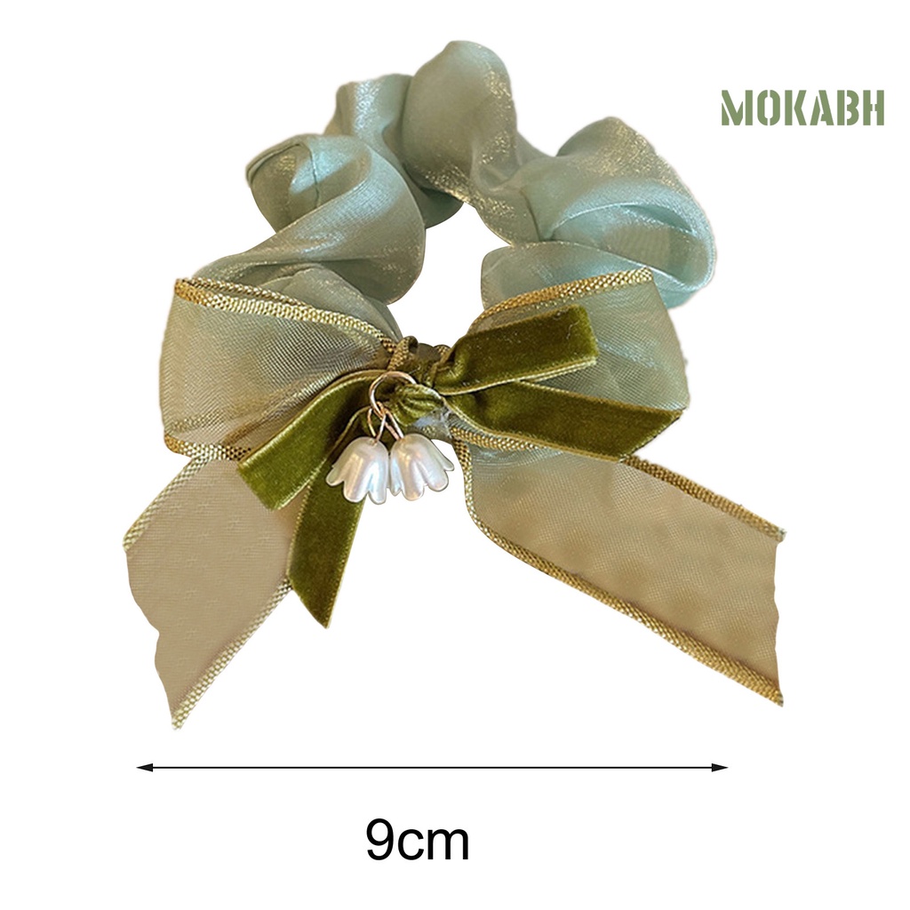 Dây Cột Tóc Thắt Nơ Màu Sắc Tương Phản Xinh Xắn Cho Nữ