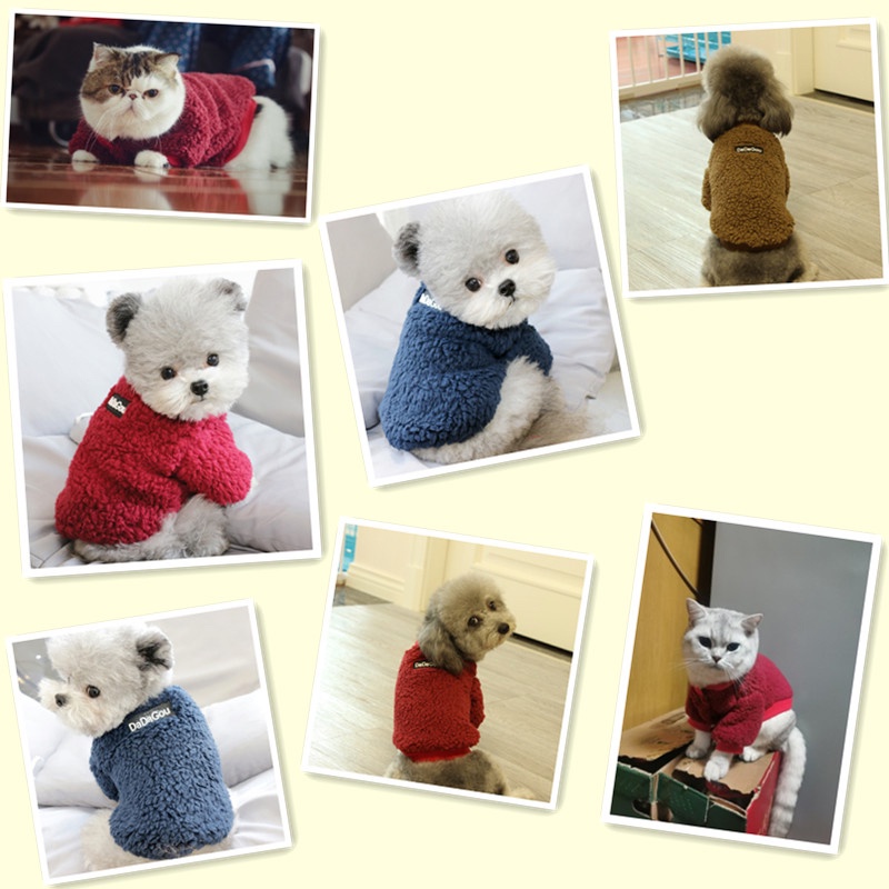 Áo Khoác Vải Bông Mềm Mại Thời Trang Mùa Đông Cho Thú Cưng