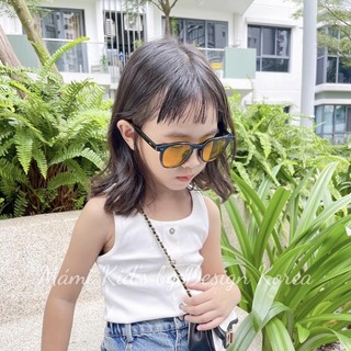 Áo thun ba lỗ bé gái kiểu hàn quốc chất thun gân mịn thoáng mát