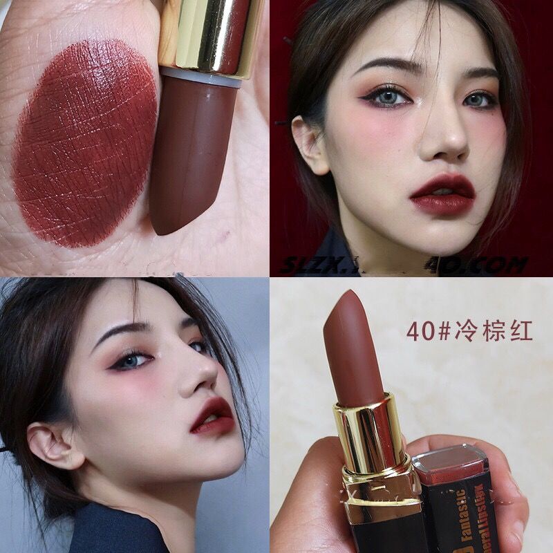 Son Kem Lì Màu Sắc Đậm / Cà Phê / Nâu Đậm Phong Cách Âu Mỹ