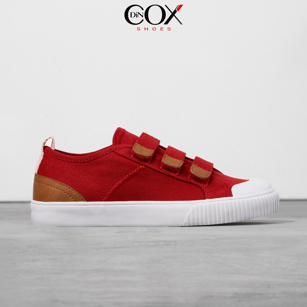 Giày Sneaker Chính Hãng Dincox/Coxshoes E01 Red Quai Dán
