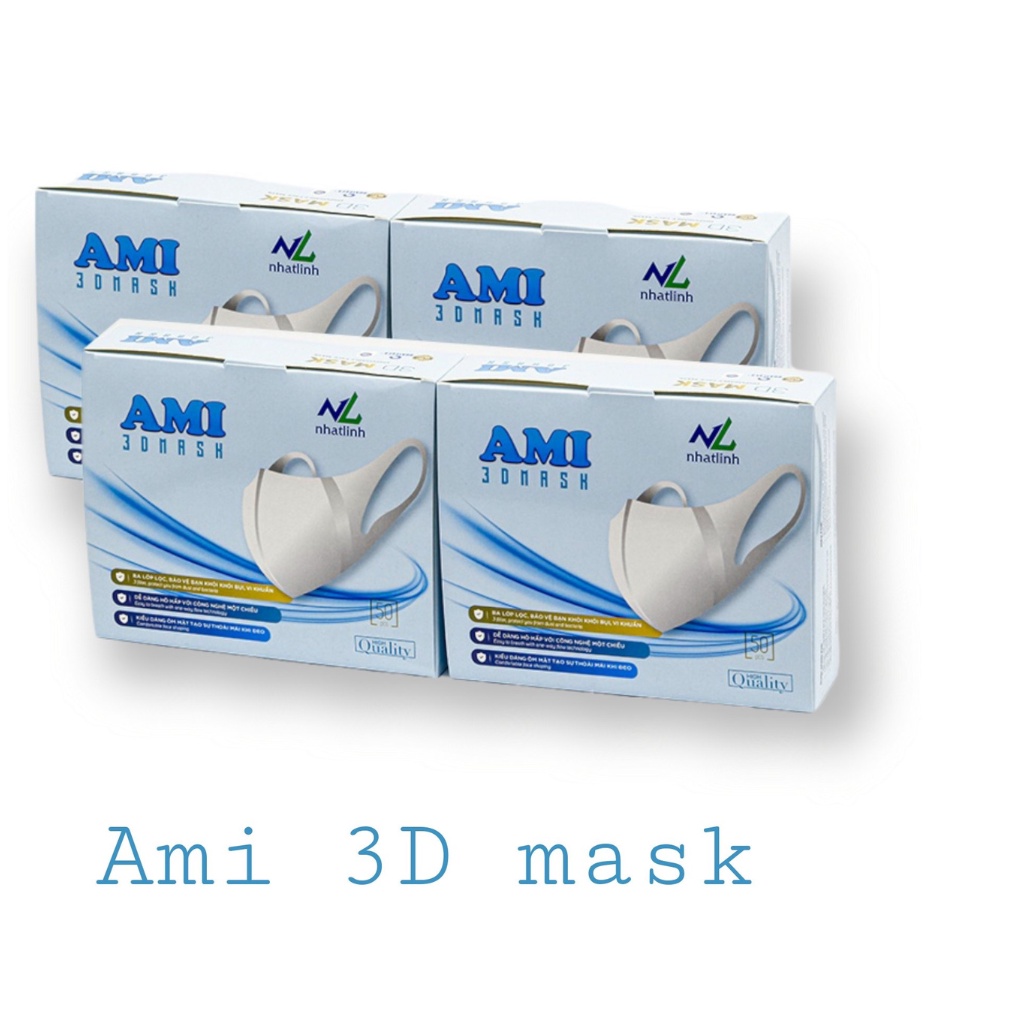 Thùng 25 hộp khẩu trang 3D mask - Ami official