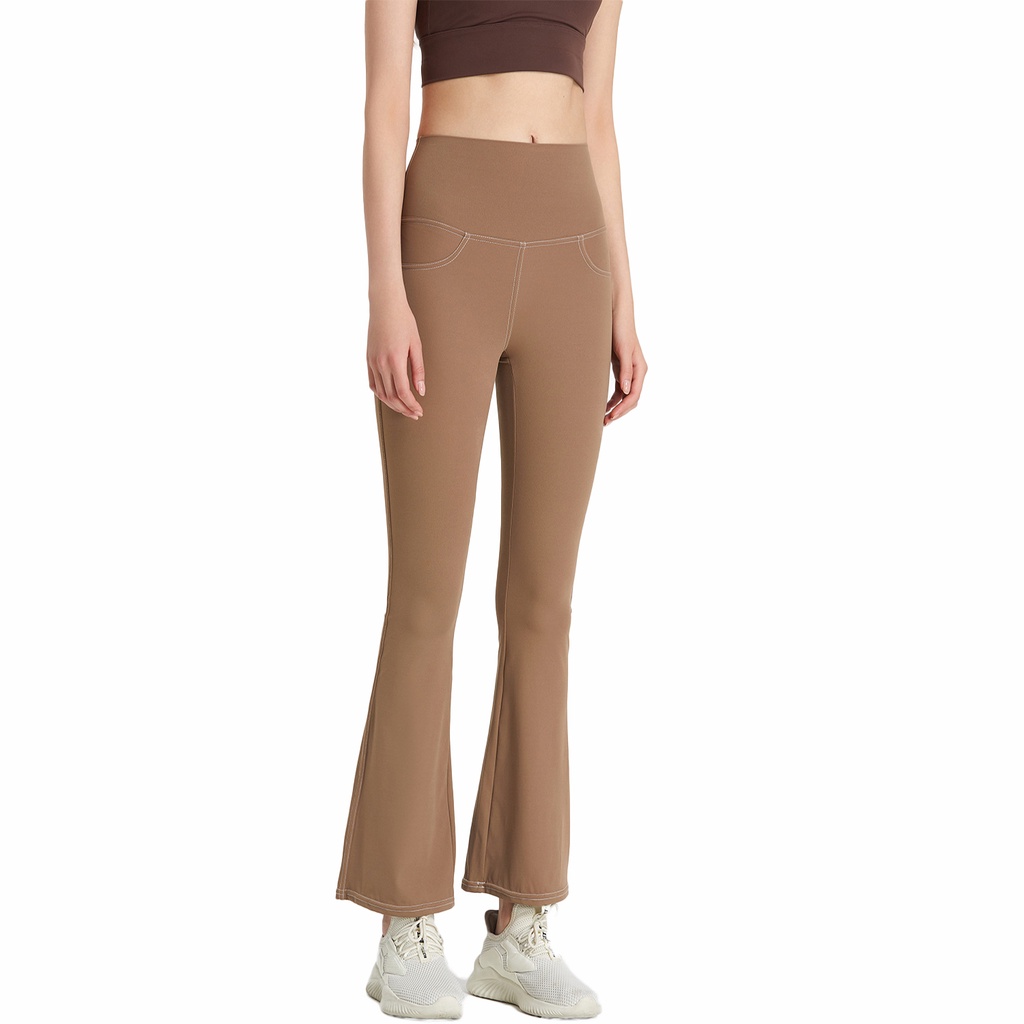 Wmuncc Quần Legging Ống Loe Lưng Cao Nâng Hông Tập Yoga Thể Hình Dành Cho Nữ