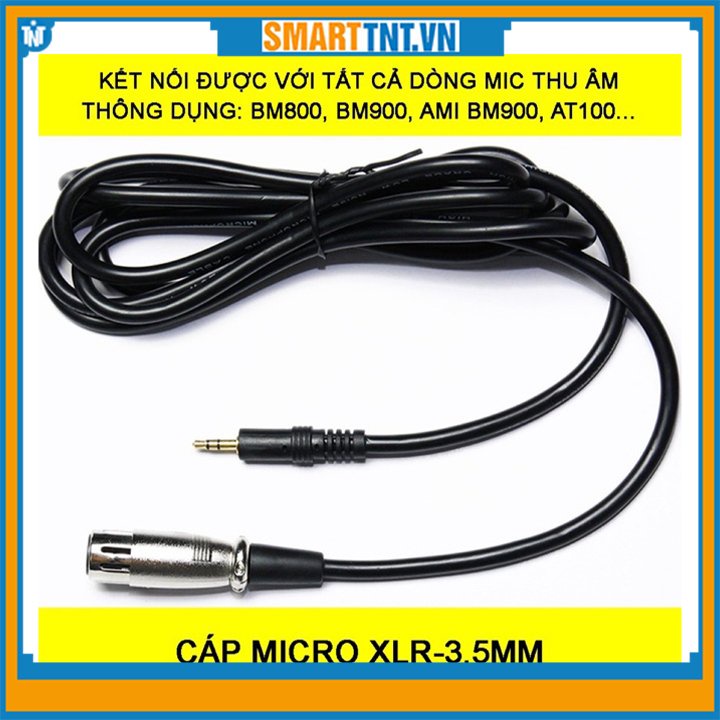 Dây micro míc thu âm 5V XLR chân cắm 35.mm cao cấp, hàng đẹp Smarttnt.vn