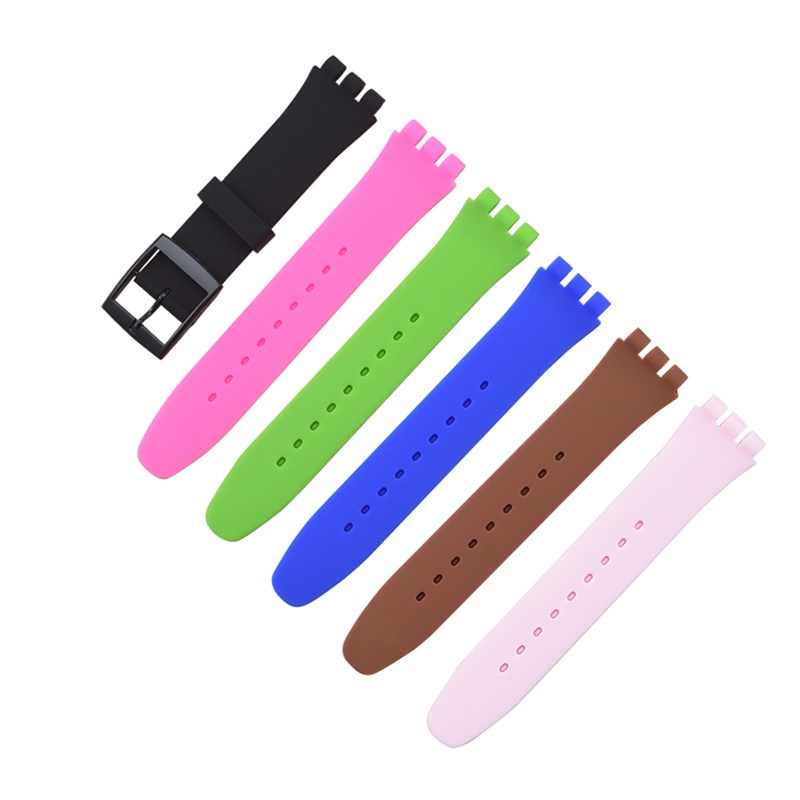 Dây Silicone Thay Thế Cho ĐồNg Hồ Đeo Tay Swatch 12mm 16mm 17mm 19mm 20mm