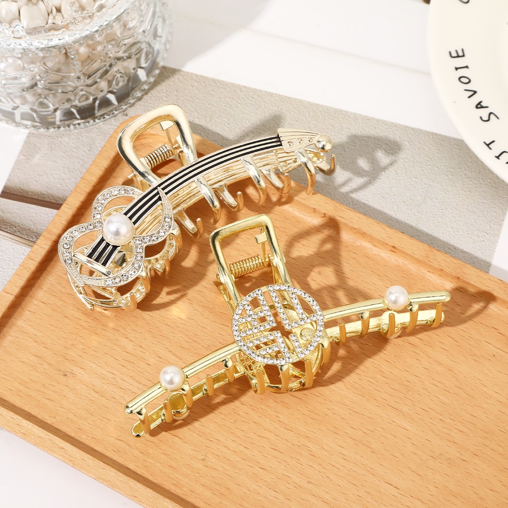 Kẹp tóc HAIMEIKANG đính đá và ngọc trai nhân tạo thời trang