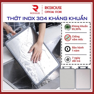 Thớt inox 304 + pp lúa mạch kháng khuẩn hai mặt cao cấp - ricehouse rhg103