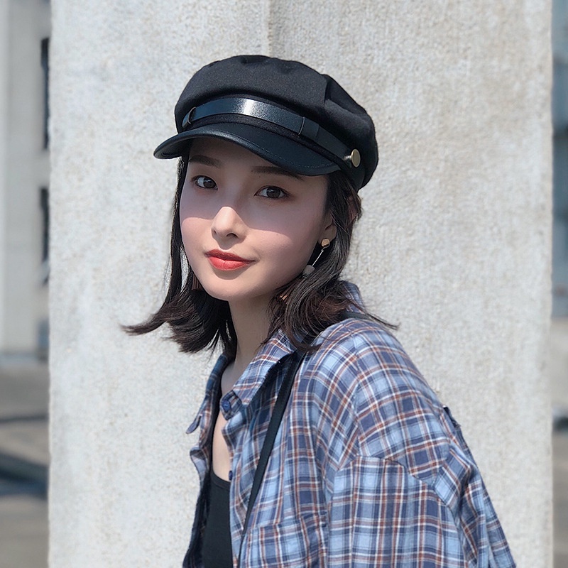 Mũ beret Thời Trang Hàn Phong Cách retro Cá Tính Cho Nữ