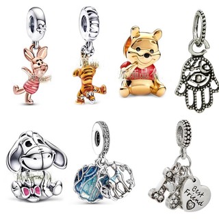Disney hạt charm bạc 925 xỏ vòng tay / vòng cổ hình chuột mickey / minnie dễ thương diy