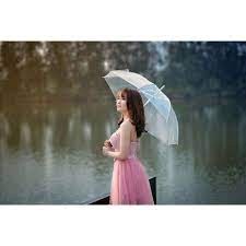 Ô trong suốt gấp gọn che mưa thời trang tiện lợi, Dù trong suốt cao cấp chắn chắn độ bền cao