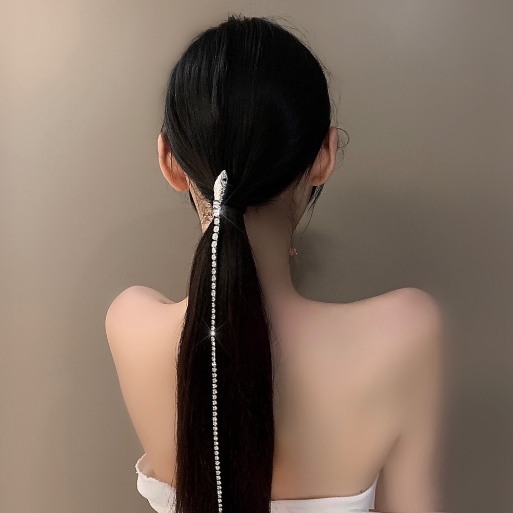 Kẹp Tóc Hợp Kim Hình Rắn Đính Đá Lấp Lánh Phong Cách Hàn Quốc Cho Nữ