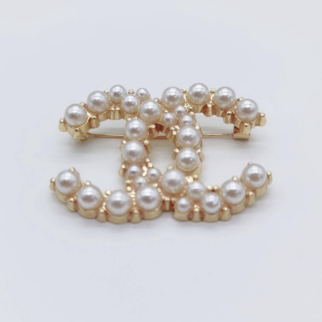 Ghim Cài Áo Mạ Vàng Hình Hoa Khô Đính Đá Thời Trang