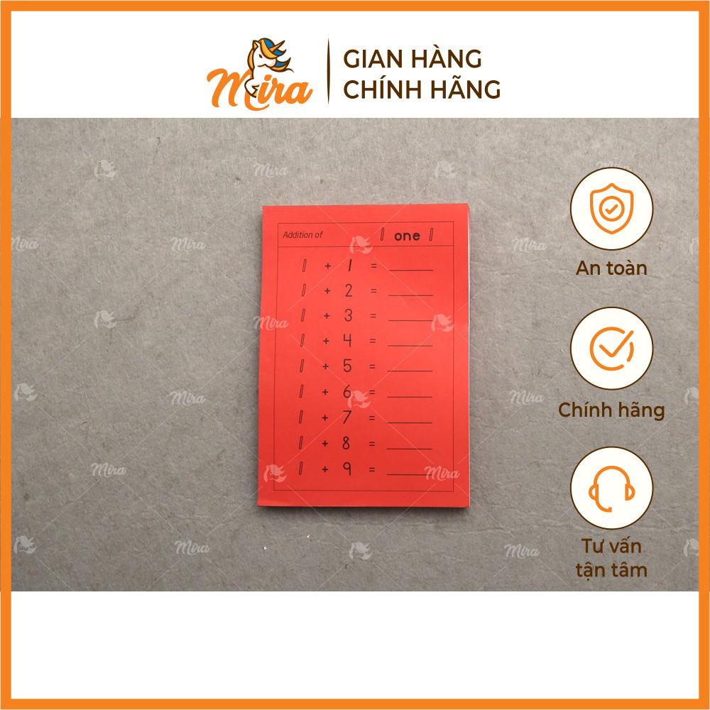 Tập phiếu Bảng cộng - Giáo cụ Montessori - Mira Toys