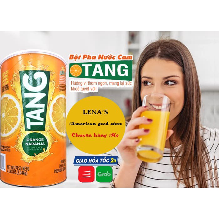 BỘT CAM TANG - BỘT PHA NƯỚC CAM TANG ORANGE NARANJA 2,04KG TỰ NHIÊN KHÔNG PHẨM MÀU NỘI ĐỊA MỸ
