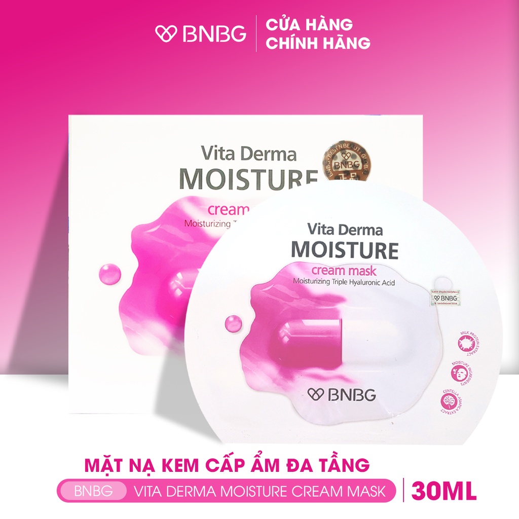 Mặt Nạ Kem Cấp Ẩm Dưỡng Da BNBG Vita Derma Moisture Cream Mask (30ml)