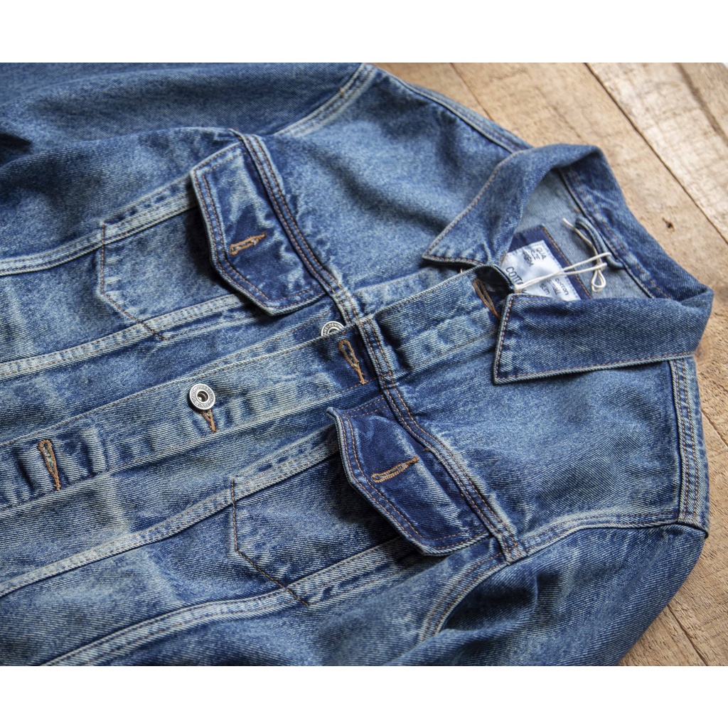 Áo khoác jean nam cao cấp, demin jacket trẻ trung, phong cách đường phố năng động