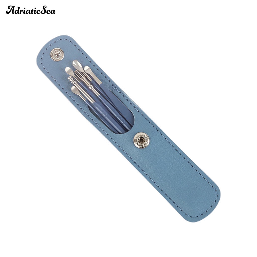 Adriaticsea 6Pcs/Set Ear Scoop Set Creative Spiral Spring Ear Wax Removers Cleaning Tool Smooth Edge