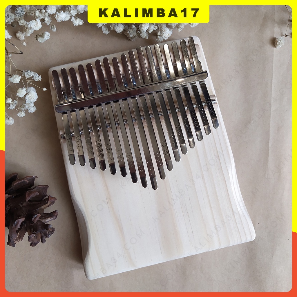 Nhạc cụ cho bé chơi đàn kalimba 17 phím gỗ tự nhiên nguyên khối, đồ chơi gỗ cho bé tập chơi piano ngón tay cái