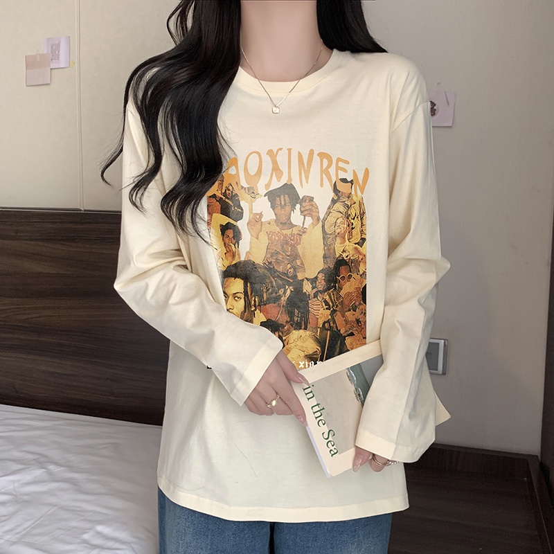 NRVP Áo Thun Nữ Dài Tay Thời Trang Hàn Quốc 2023