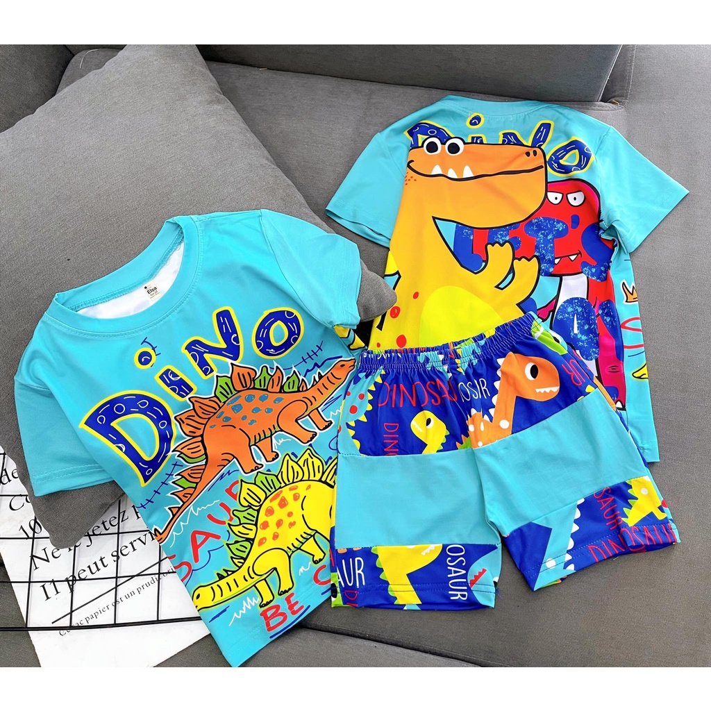 [8-40Kg] Bộ đồ bé Trai quần Lửng in hình 3D HOT TREND chất vải dày mịn thoáng mát được các bé yêu thích BTL02