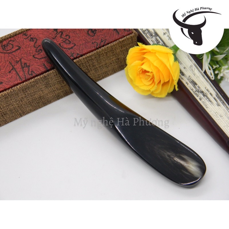 Dụng cụ masage cạo gió, day huyệt làm từ sừng trâu