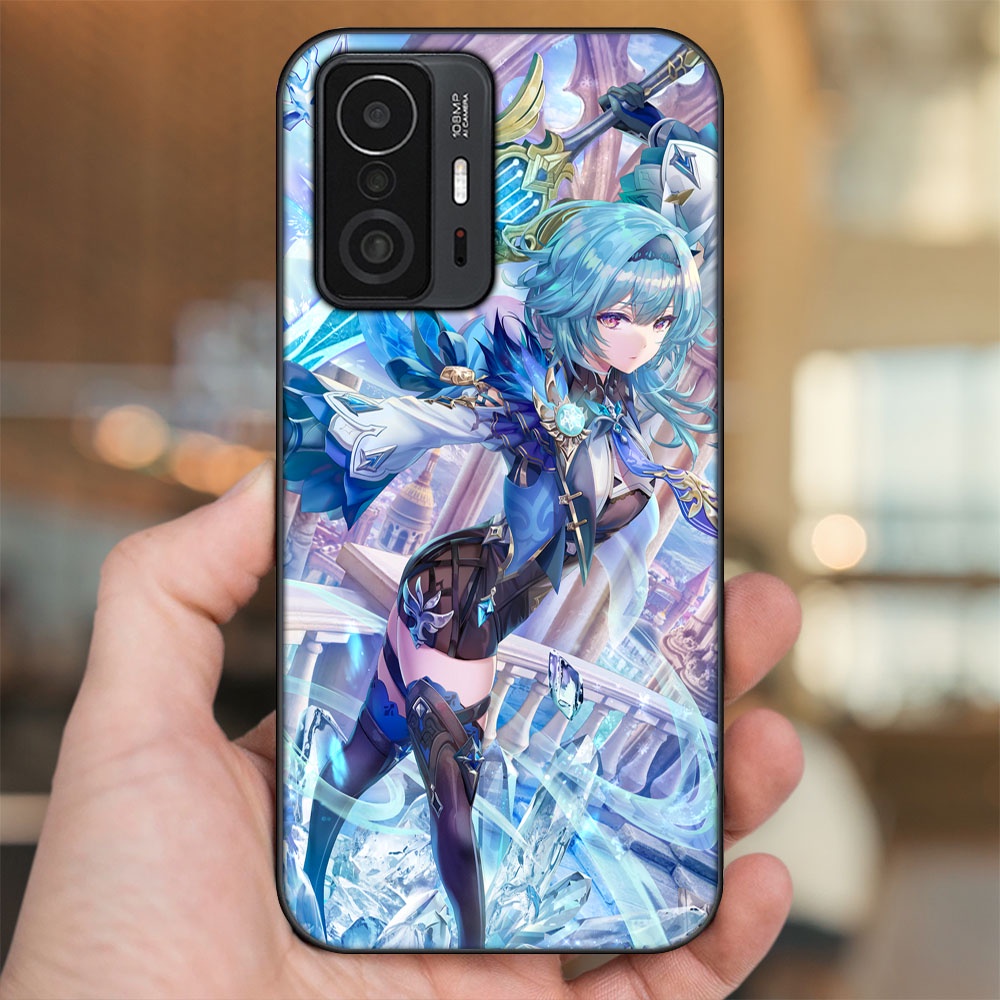 Ốp lưng Xiaomi 11T Pro 5G viền đen in hình Eula Genshin Impact