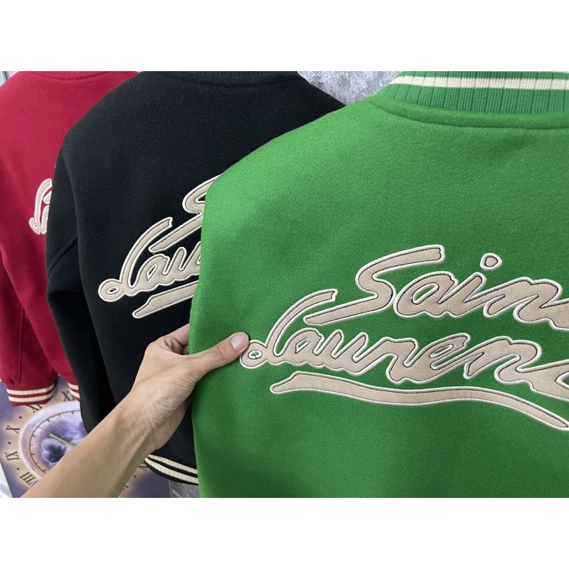 ÁO KHOÁC BOMBER DẠ THÊU CHỮ LƯNG hot