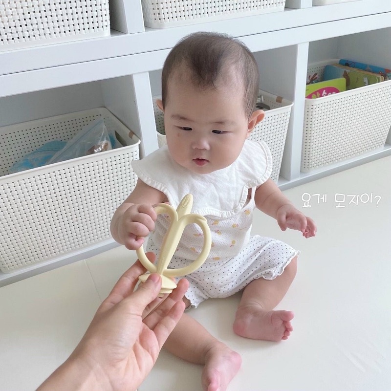 Túi nhai hoa quả kiêm gặm nướu silicon tgm korea an toàn cho bé