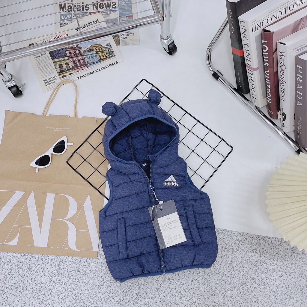 Áo phao gile siêu nhẹ cho bé trai bé gái từ 1-5 tuổi, Áo khoác Gile lông vũ cho bé