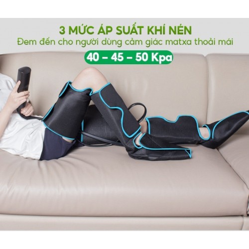 Máy nén ép trị liệu suy giãn tĩnh mạch chân Nikio NK-287, có nhiệt sưởi