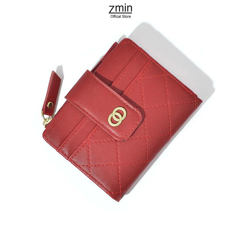Ví bóp nữ đựng tiền mini cầm tay Zmin, chất liệu da PU cao cấp - V052