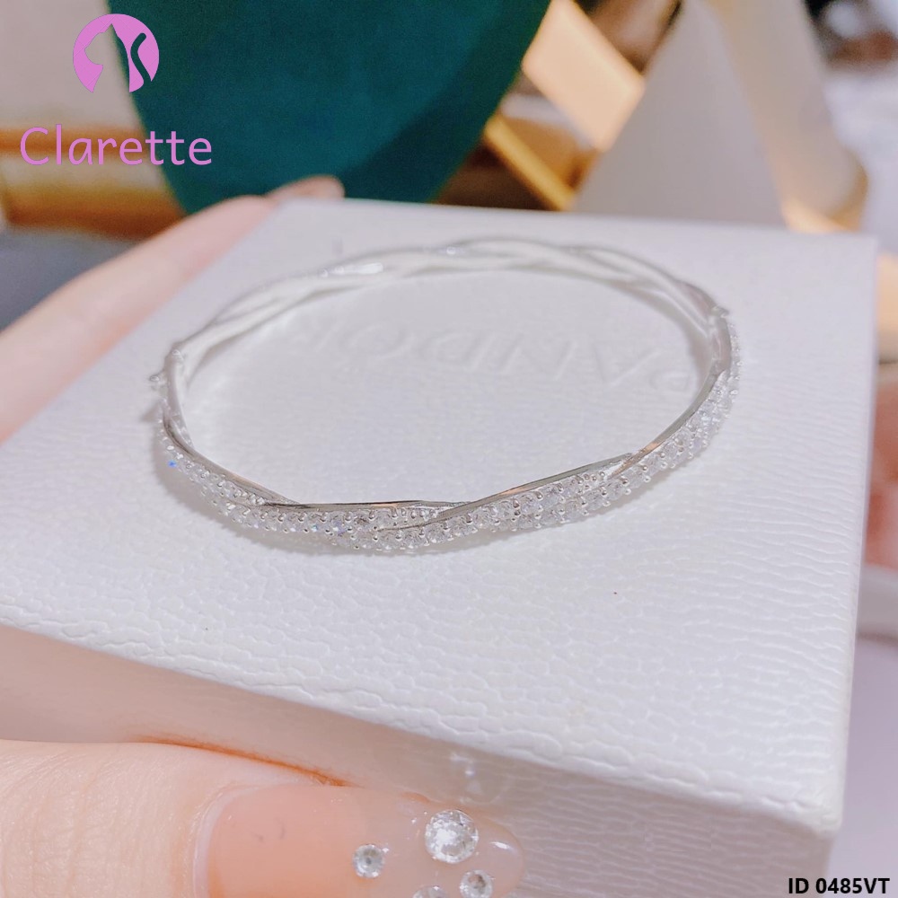 Vòng tay bạc xoắn Clarette 0485VT
