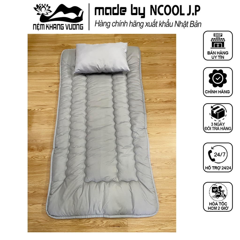 Bộ tấm trải sàn ngủ trưa văn phòng, du lịch tiện ích - size 70x170cm - Nệm Khang Vương