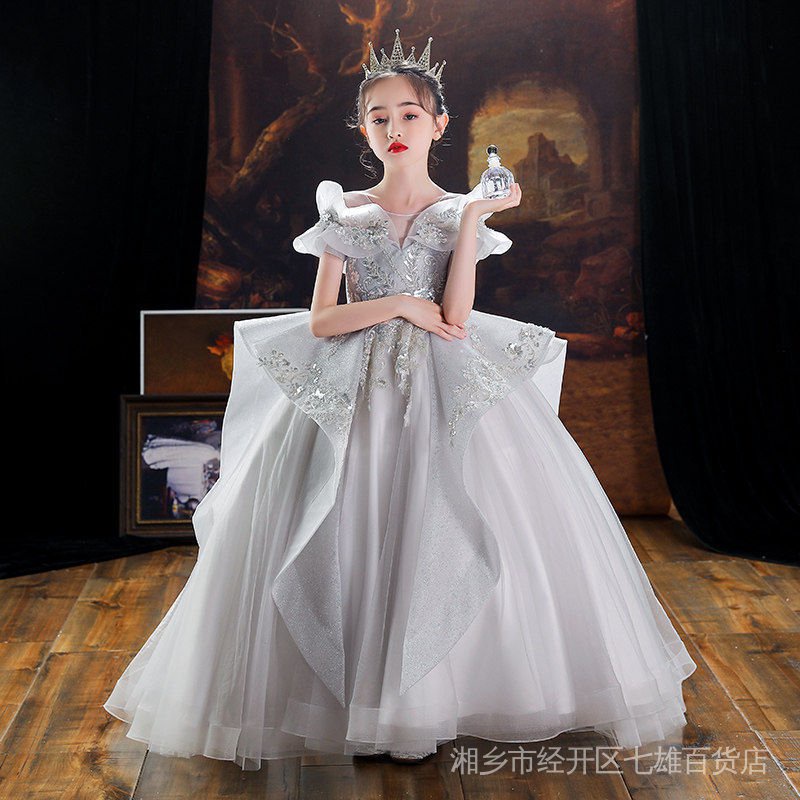 Đầm Công Chúa Cao Cấp Bằng Vải Gauze Mềm Mại Có Gạc Hóa Trang Piano Cho Bé Gái Catwalk XMSH