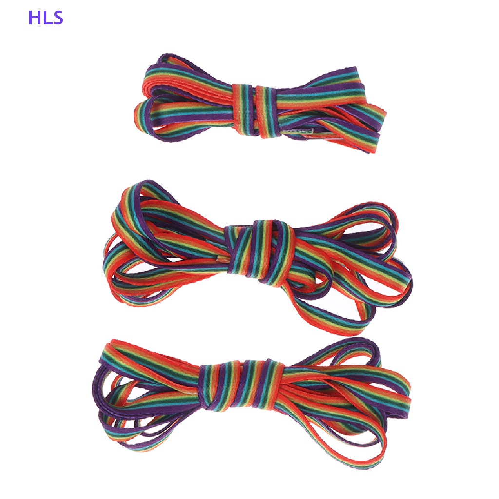 1 Cặp Dây Giày Dẹt Màu Gradient Thời Trang