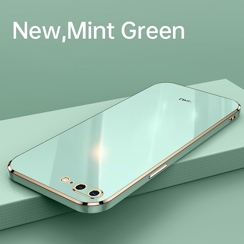 Ốp Điện Thoại Mạ Vàng Sang Trọng Cho iPhone 6 6S 7 8 Plus