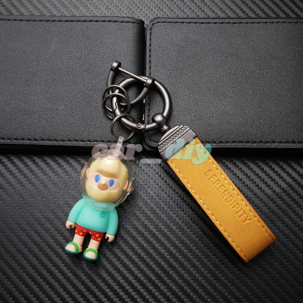 Móc Khóa Da PU Hình Búp Bê BOB-X 3D Thời Trang Cho Nam Và Nữ