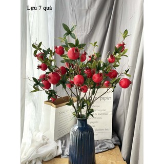 Lựu Giả 🌺 Cành Lựu 7 Quả Trang Trí