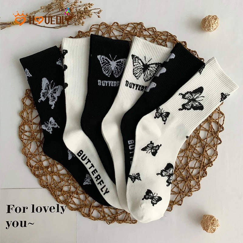 [Hot] [Vớ Ống Đính Nơ Đơn Giản Dễ Thương Bằng Vải Cotton Mềm Thoáng Khí Thoải Mái Cho Nam / Nữ] [Hàng Ngày]