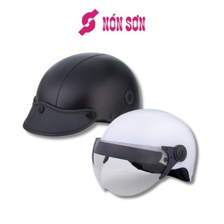 Nón bảo hiểm dáng nửa đầu có kính chất liệu nhựa ABS cao cấp - Hùng Nón Hiệu