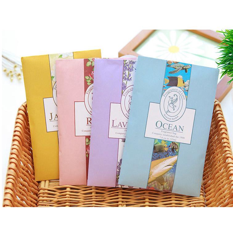 Túi thơm thảo mộc tinh dầu thiên nhiên để tủ quần áo khử mùi treo phòng, treo ôtô