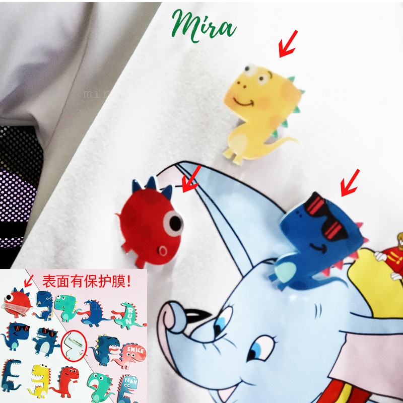 Ghim Cài + Nam Châm Mẫu Khủng Long, Huy Hiệu Acrylic  Pin Cài Cài Áo, Balo, Trang Trí Tủ Lạnh MIRA-MDKL01