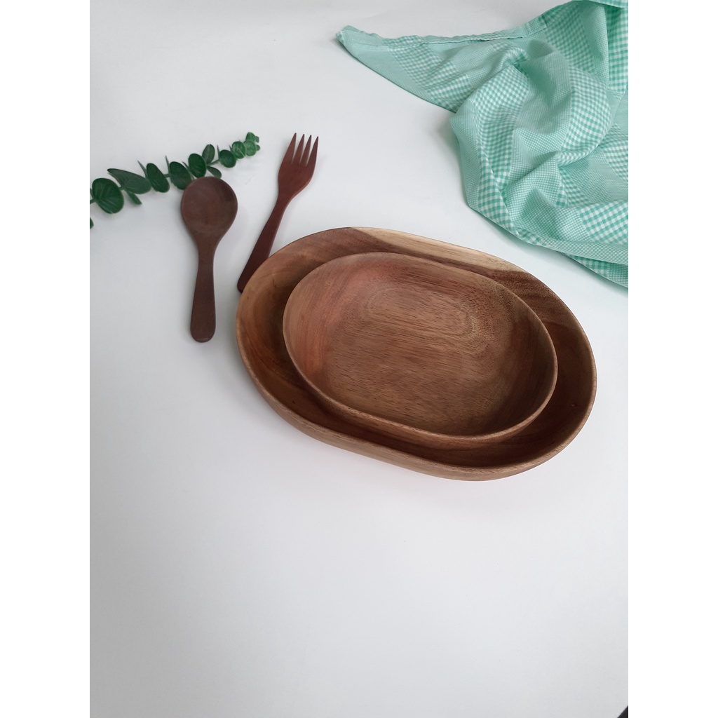 Bát gỗ, tô gỗ đựng salad, màu nâu đẹp