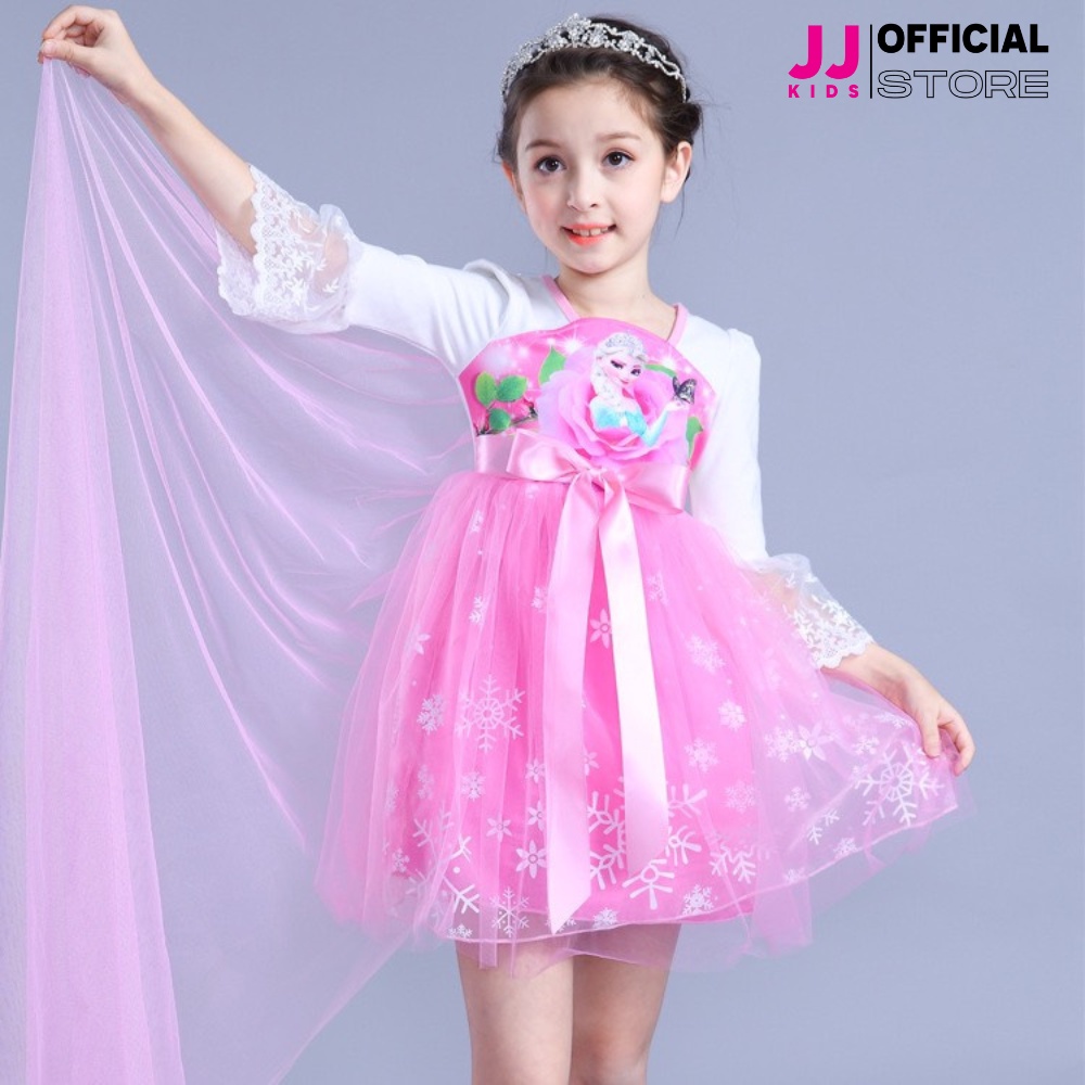 Đầm công chúa JJ Kids dễ thương cho bé gái 3-10 Tuổi nhiều kiểu dáng