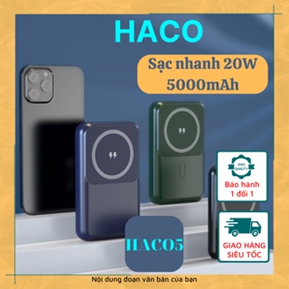 Sạc không dây sạc nhanh từ tính 5000mah cao cấp HACO5 sản phẩm mini giá rẻ