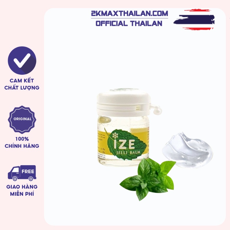 DẦU GIÓ HÍT THÔNG MŨI BẠC HÀ - IZE JELLI BALM - THÁI LAN