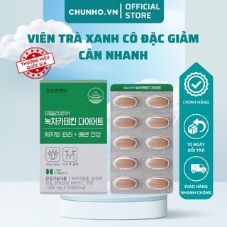 Viên Trà Xanh Cô Đặc Giảm Cân Nhanh CHUNHO NCARE hỗ trợ giảm cân an toàn thanh lọc cơ thể, dưỡng da