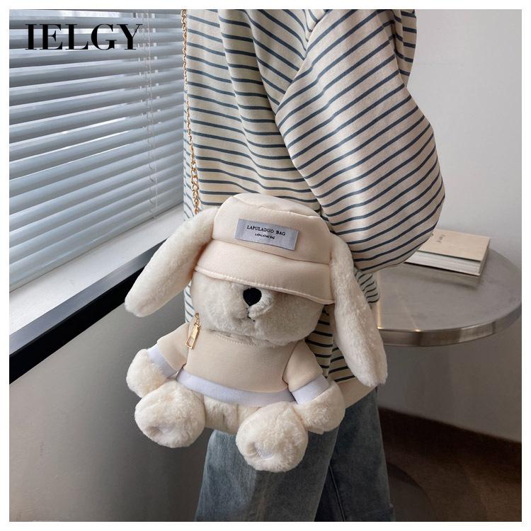 Túi Đeo Chéo Hình Tai Thỏ Phối Dây Xích Dễ Thương Thời Trang Cho Bạn Gái