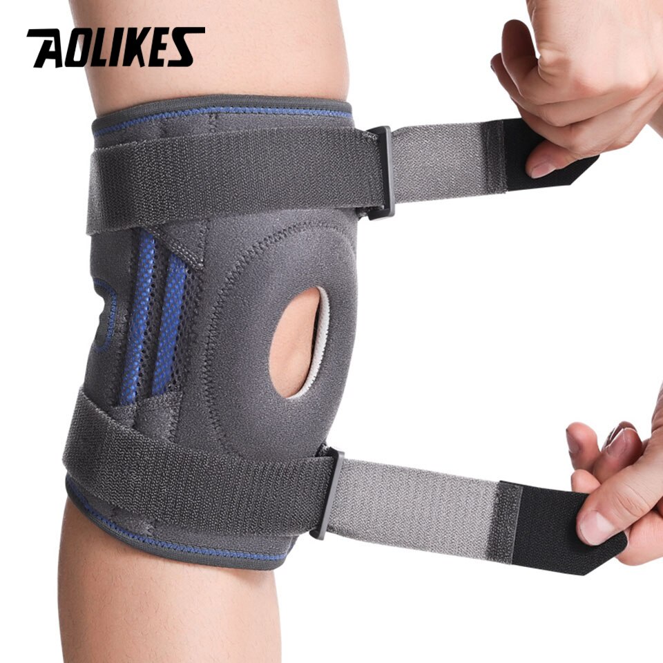 Bộ 2 đai bảo vệ đầu gối hỗ trợ xương khớp AOLIKES A-7911 Compression support breathable sports knee pad